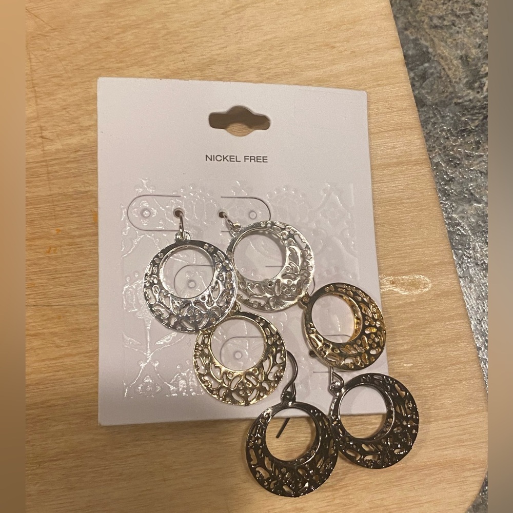 Elegant Silver and Gold Hoop Earrings